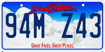 SD license plate 94MZ43