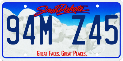 SD license plate 94MZ45