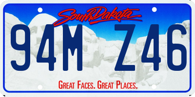 SD license plate 94MZ46
