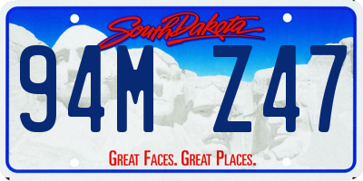 SD license plate 94MZ47