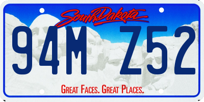 SD license plate 94MZ52