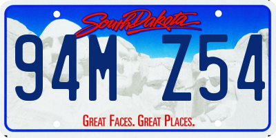 SD license plate 94MZ54
