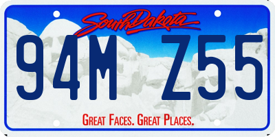 SD license plate 94MZ55