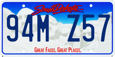 SD license plate 94MZ57