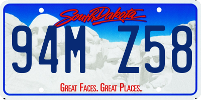 SD license plate 94MZ58