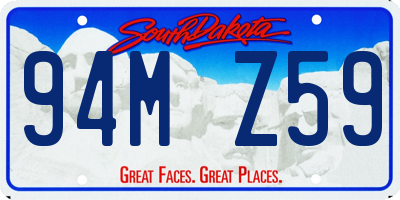 SD license plate 94MZ59