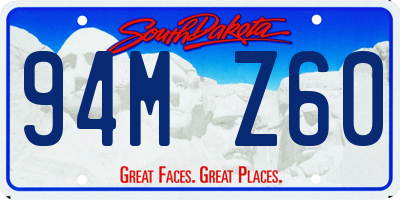 SD license plate 94MZ60