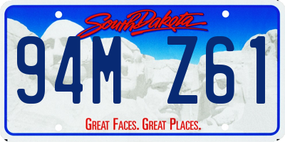 SD license plate 94MZ61