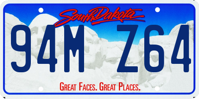 SD license plate 94MZ64