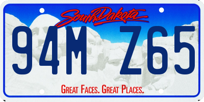 SD license plate 94MZ65