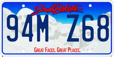 SD license plate 94MZ68
