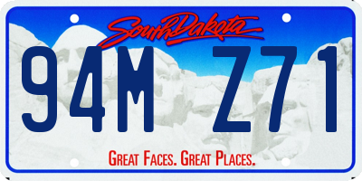 SD license plate 94MZ71