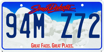 SD license plate 94MZ72