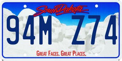 SD license plate 94MZ74