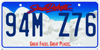 SD license plate 94MZ76