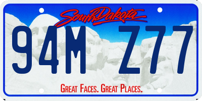 SD license plate 94MZ77