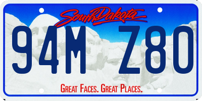 SD license plate 94MZ80