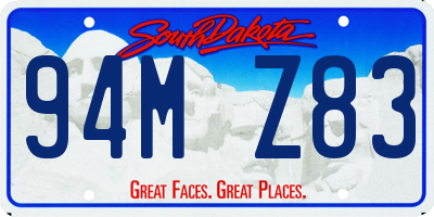 SD license plate 94MZ83