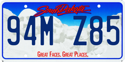 SD license plate 94MZ85