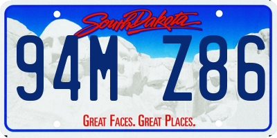SD license plate 94MZ86