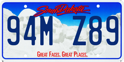 SD license plate 94MZ89