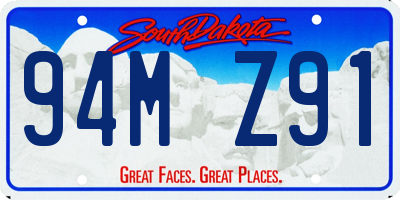 SD license plate 94MZ91