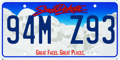 SD license plate 94MZ93