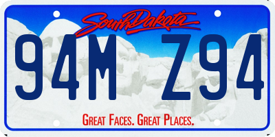 SD license plate 94MZ94