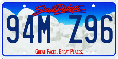 SD license plate 94MZ96