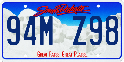 SD license plate 94MZ98