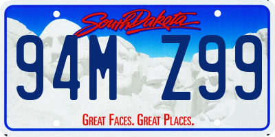 SD license plate 94MZ99