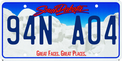 SD license plate 94NA04