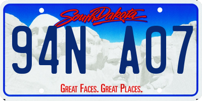 SD license plate 94NA07