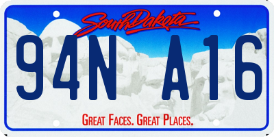 SD license plate 94NA16