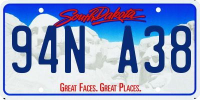 SD license plate 94NA38