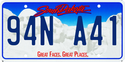 SD license plate 94NA41