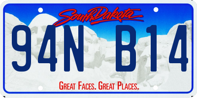 SD license plate 94NB14