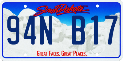 SD license plate 94NB17