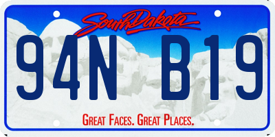 SD license plate 94NB19