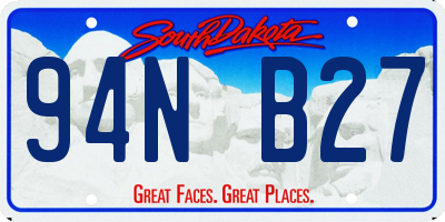 SD license plate 94NB27