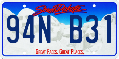 SD license plate 94NB31