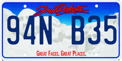 SD license plate 94NB35