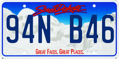 SD license plate 94NB46