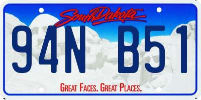 SD license plate 94NB51
