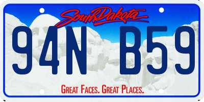 SD license plate 94NB59