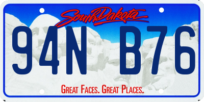 SD license plate 94NB76