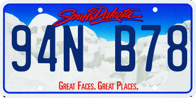 SD license plate 94NB78
