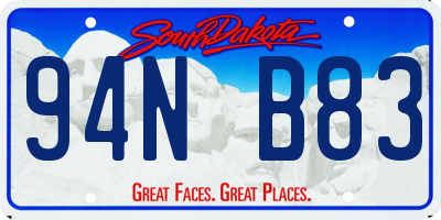 SD license plate 94NB83