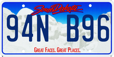 SD license plate 94NB96