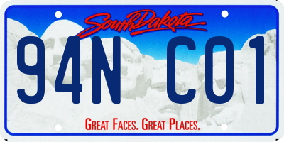 SD license plate 94NC01